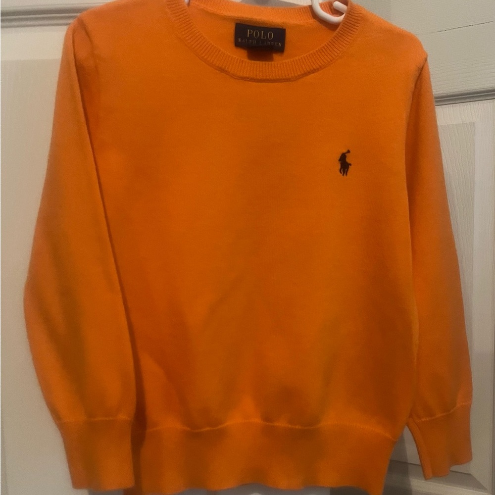 Boys orange Polo sweater